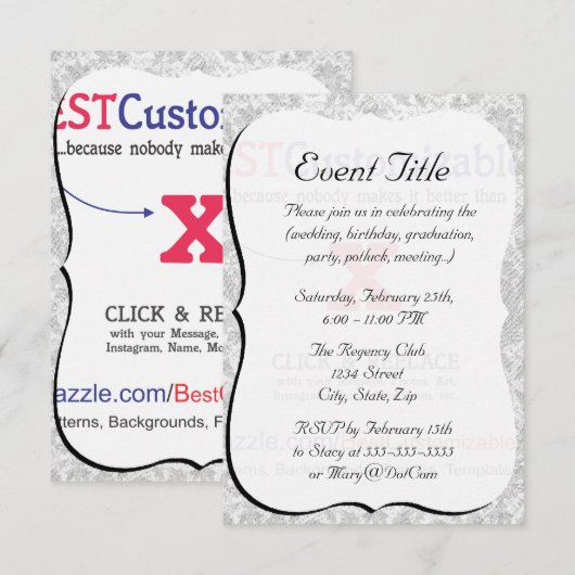 Deze cadeau aanpassen kaart (Voorkant / Achterkant)