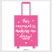 Deze carrousel maakt me duizelig grappige koffer sticker (Vel)