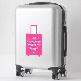 Deze carrousel maakt me duizelig grappige koffer sticker