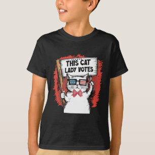 Deze Cat Lady stemt President Verkiezingsstem Scha T-shirt