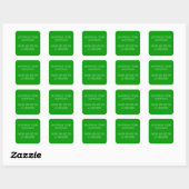 Deze catalogus recyclen vierkante sticker (Vel)