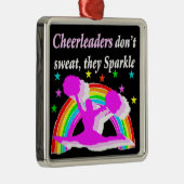 DEZE CHEERLEADER SPRANKELT DESIGN METALEN ORNAMENT (Rechts)