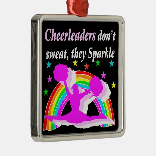 DEZE CHEERLEADER SPRANKELT DESIGN METALEN ORNAMENT (Rechts)