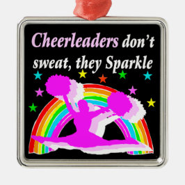 DEZE CHEERLEADER SPRANKELT DESIGN METALEN ORNAMENT