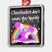 DEZE CHEERLEADER SPRANKELT DESIGN METALEN ORNAMENT (Links)