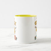 Deze chick is 40 Schattigee en leuke verjaardag Tweekleurige Koffiemok (Center)