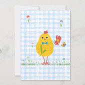 Deze Chick Rooster Chicken Boerderij Blue Boy Verj Kaart (Achterkant)