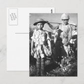 Deze Chinese soldaat met zwaar pack_War Afbeelding Briefkaart (Voorkant / Achterkant)