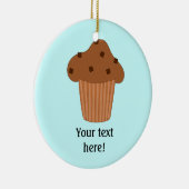 Deze Choc-chipmoffin-afbeelding aanpassen Keramisch Ornament (Rechts)