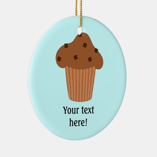 Deze Choc-chipmoffin-afbeelding aanpassen Keramisch Ornament (Rechts)