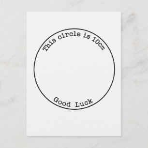 Deze Cirkel Is 10cm Veel Succes Grappige Zwangersc Briefkaart
