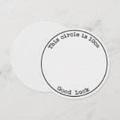 Deze Cirkel Is 10cm Veel Succes Grappige Zwangersc Kaart (Voorkant / Achterkant)