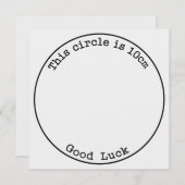 Deze Cirkel Is 10cm Veel Succes Grappige Zwangersc Kaart (Voorkant / Achterkant)