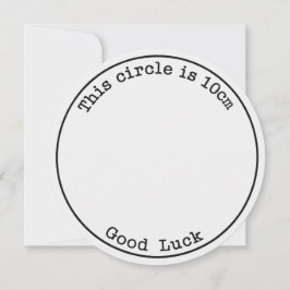 Deze cirkel is 10cm veel succes leuke zwangerschap kaart