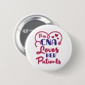 Deze CNA houdt van haar Valentijnsdag Ronde Button 5,7 Cm (Voorkant /achterkant)