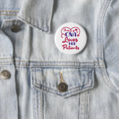Deze CNA houdt van haar Valentijnsdag Ronde Button 5,7 Cm (In situ)