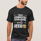 Deze computerprogrammeur heeft bier programmering  t-shirt (Voorkant)