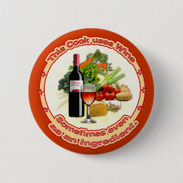 Deze Cook gebruikt wijn Ronde Button 5,7 Cm