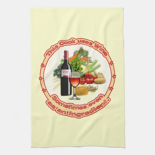 Deze Cook gebruikt wijn Theedoek (Verticaal)