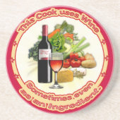 Deze Cook gebruikt wijn Zandsteen Onderzetter (Voorkant)
