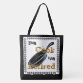 Deze Cook is in ruste (Gold/Black) Tote Bag (Voorkant)