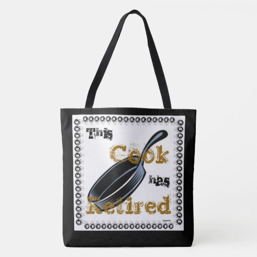 Deze Cook is in ruste (Gold/Black) Tote Bag (Voorkant)