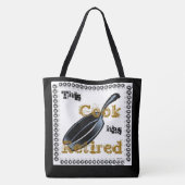 Deze Cook is in ruste (Gold/Black) Tote Bag (Achterkant)