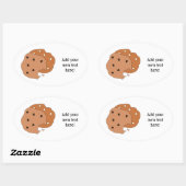 Deze Cookies-afbeelding aanpassen Ovale Sticker (Vel)
