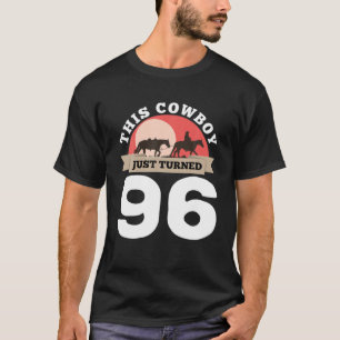 Deze Cowboy heeft net 96 - 96e verjaardag paard R T-shirt