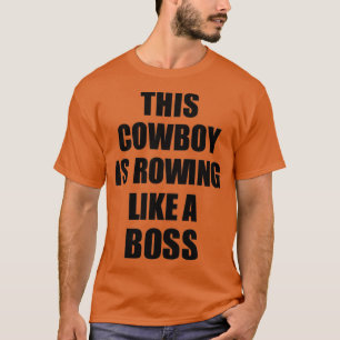 Deze cowboy rijft als een boss grappige cadeau. t-shirt