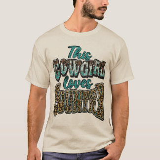 Deze Cowgirl Houdt van Country Western Luipaardpri T-shirt