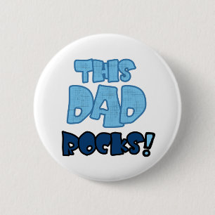 DEZE DAD ROCKS RONDE BUTTON 5,7 CM