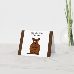 Deze dag: Grappige Boze Kangoeroe Cartoon Kaart