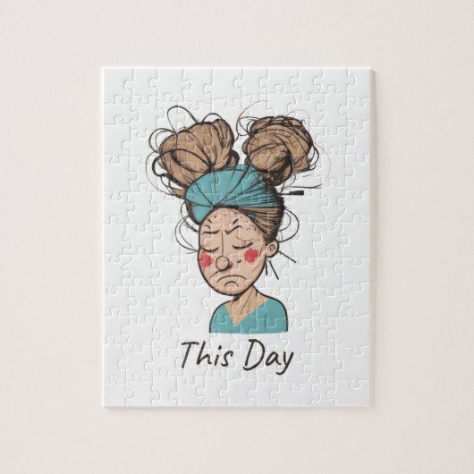 Deze dag | Het hebben van een moeilijke tijd Legpuzzel (Verticaal)