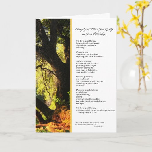 Deze dag is speciaal voor jou: verjaardag kaart (Gele Bloem)