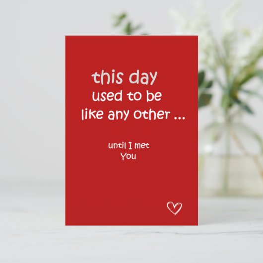 Deze dag - Romantische liefde Kaart (Staand voorkant)