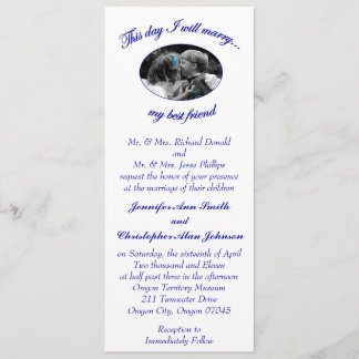 Deze dag trouw ik met mijn beste vriend Flat Card Kaart