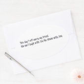 Deze dag trouw ik met mijn vriend ovale sticker (Envelop)