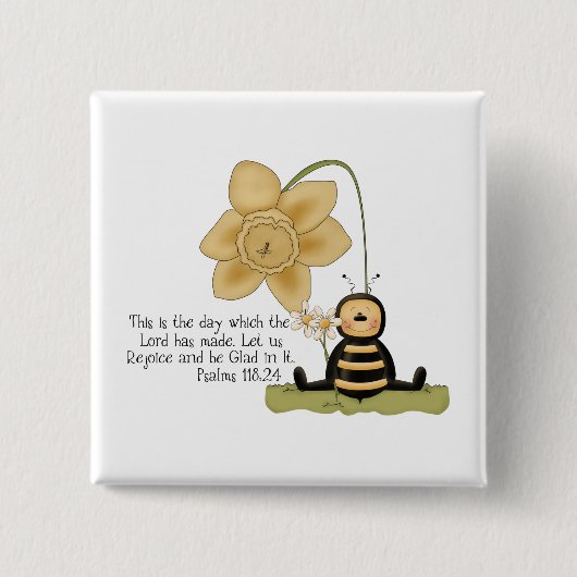 Deze dag - Vierkante Button (Voorkant)