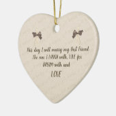 Deze dag zal ik mijn beste vriend ontmoeten keramisch ornament (Links)