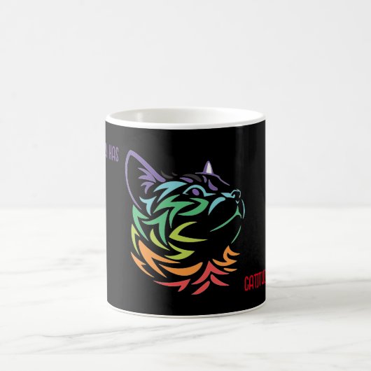 Deze dame heeft Cattitude. Koffiemok (Center)