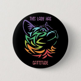 Deze dame heeft dankbaarheid ronde button 5,7 cm