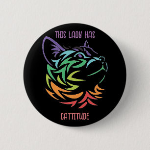 Deze dame heeft dankbaarheid ronde button 5,7 cm