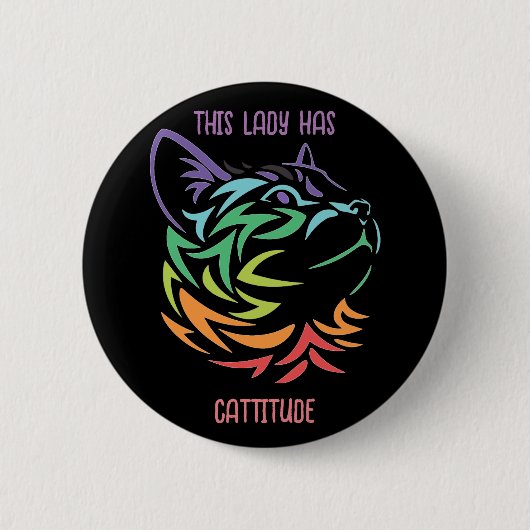 Deze dame heeft dankbaarheid ronde button 5,7 cm (Voorkant)