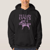Deze dame houdt van haar Doberman. Hoodie (Voorkant)
