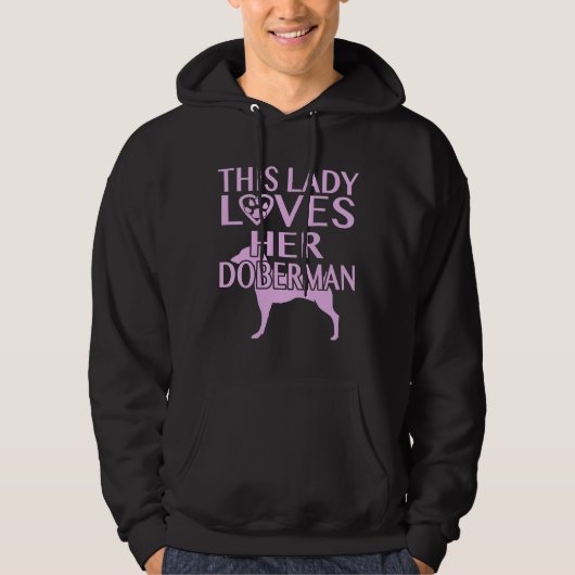Deze dame houdt van haar Doberman. Hoodie (Voorkant)