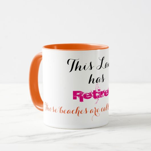 Deze dame is in ruste - mok (Voorkant links)