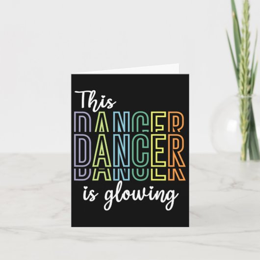 Deze danser dansen is een gloeiende danser kaart (Voorkant)
