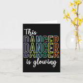 Deze danser dansen is een gloeiende danser kaart (Gele Bloem)