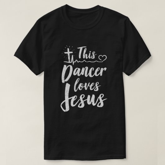 Deze danseres houdt van Jezus Christelijke dans T-shirt (Design voorkant)